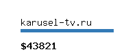 karusel-tv.ru Website value calculator