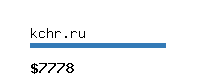 kchr.ru Website value calculator