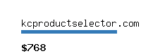 kcproductselector.com Website value calculator