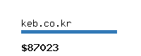 keb.co.kr Website value calculator
