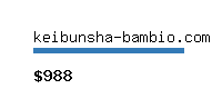 keibunsha-bambio.com Website value calculator
