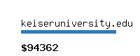 keiseruniversity.edu Website value calculator