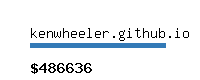 kenwheeler.github.io Website value calculator
