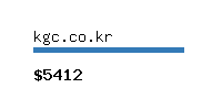 kgc.co.kr Website value calculator