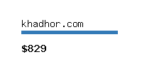 khadhor.com Website value calculator