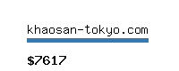 khaosan-tokyo.com Website value calculator