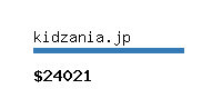 kidzania.jp Website value calculator