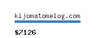 kijomatomelog.com Website value calculator