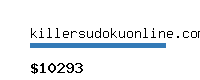 killersudokuonline.com Website value calculator