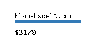 klausbadelt.com Website value calculator