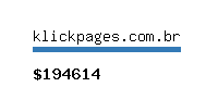 klickpages.com.br Website value calculator