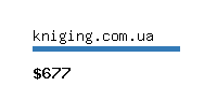 kniging.com.ua Website value calculator