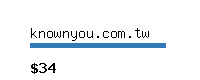 knownyou.com.tw Website value calculator