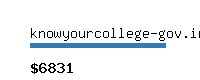 knowyourcollege-gov.in Website value calculator