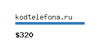 kodtelefona.ru Website value calculator