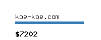 koe-koe.com Website value calculator