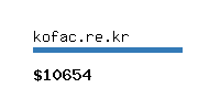 kofac.re.kr Website value calculator