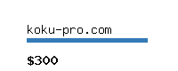 koku-pro.com Website value calculator