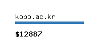 kopo.ac.kr Website value calculator
