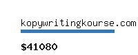 kopywritingkourse.com Website value calculator