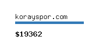 korayspor.com Website value calculator