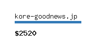 kore-goodnews.jp Website value calculator