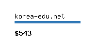 korea-edu.net Website value calculator