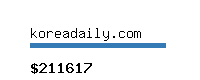 koreadaily.com Website value calculator