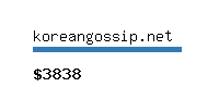 koreangossip.net Website value calculator