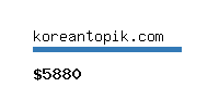 koreantopik.com Website value calculator