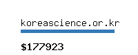 koreascience.or.kr Website value calculator