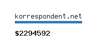 korrespondent.net Website value calculator