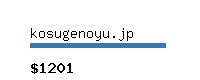 kosugenoyu.jp Website value calculator