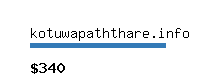 kotuwapaththare.info Website value calculator