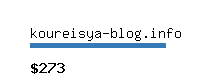 koureisya-blog.info Website value calculator
