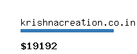 krishnacreation.co.in Website value calculator