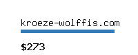 kroeze-wolffis.com Website value calculator