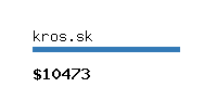 kros.sk Website value calculator