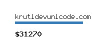 krutidevunicode.com Website value calculator