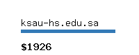 ksau-hs.edu.sa Website value calculator