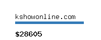 kshowonline.com Website value calculator