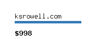 ksrowell.com Website value calculator