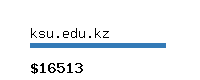 ksu.edu.kz Website value calculator