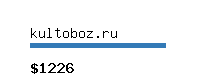 kultoboz.ru Website value calculator