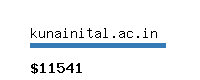 kunainital.ac.in Website value calculator