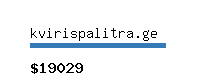 kvirispalitra.ge Website value calculator