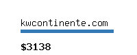 kwcontinente.com Website value calculator