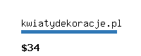 kwiatydekoracje.pl Website value calculator