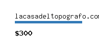 lacasadeltopografo.com Website value calculator