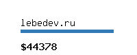 lebedev.ru Website value calculator